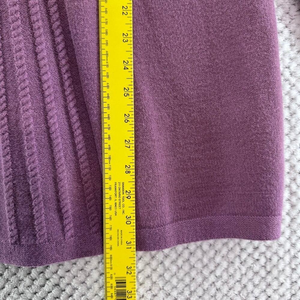 Soft Surroundings Purple Knit Sweater Womens Size L Long Sleeve Pullover - Picture 8 of 11